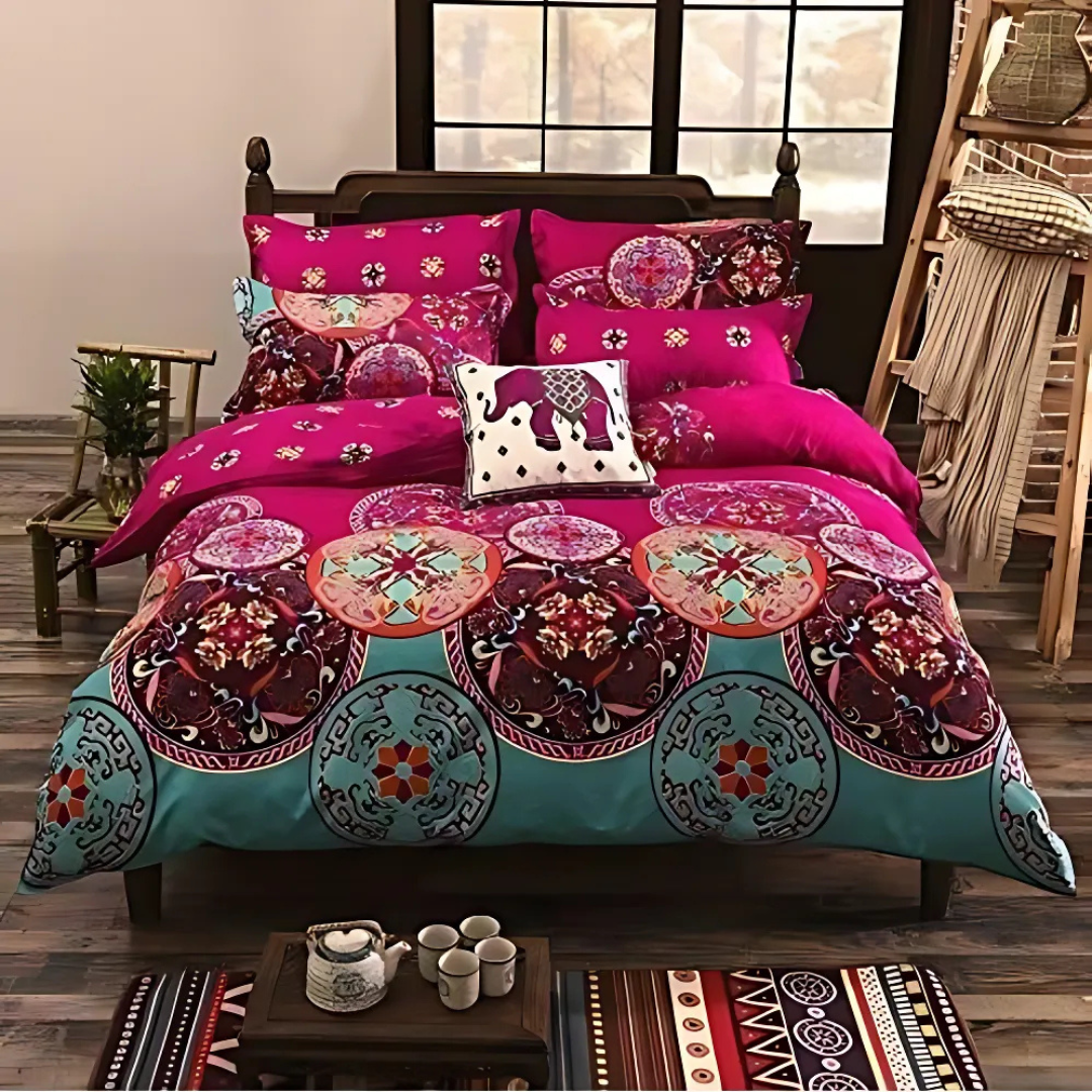 Abstract Pattern Duvet Cover Set in Multiple Colors - view 9