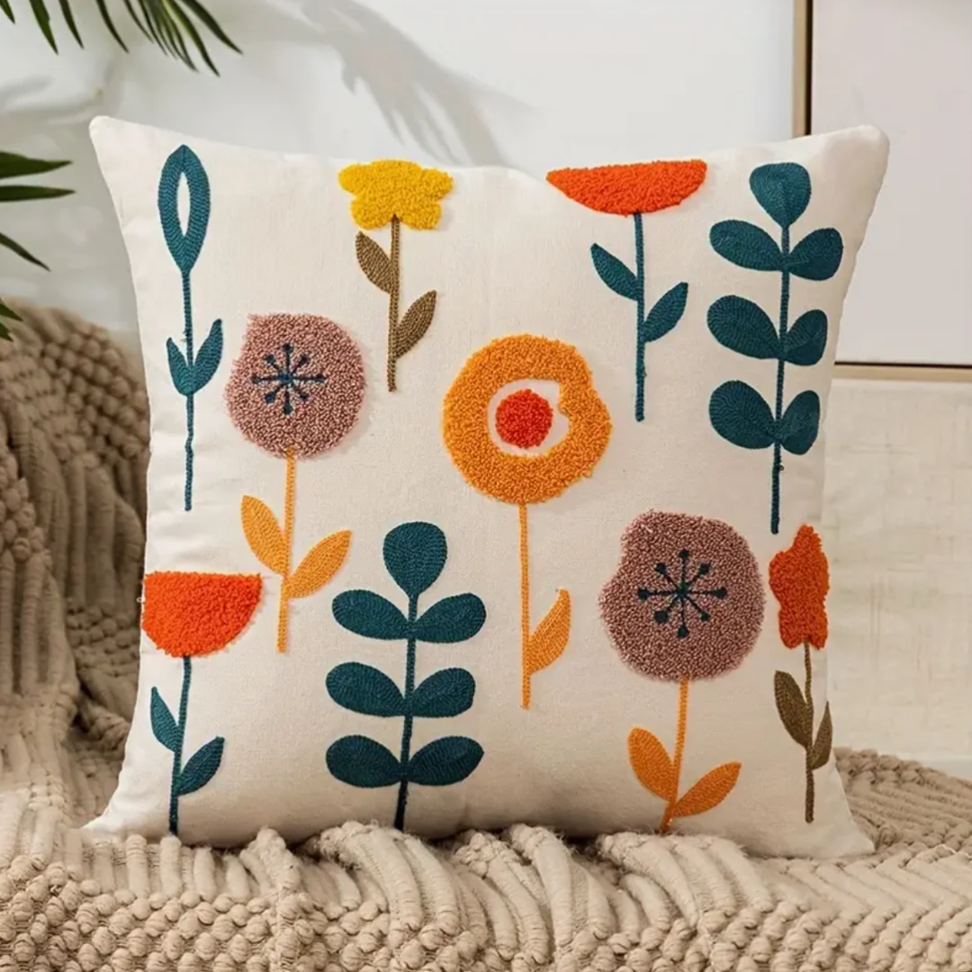 Decorative Cushion with Floral Print for Sofa or Armchair - view 3
