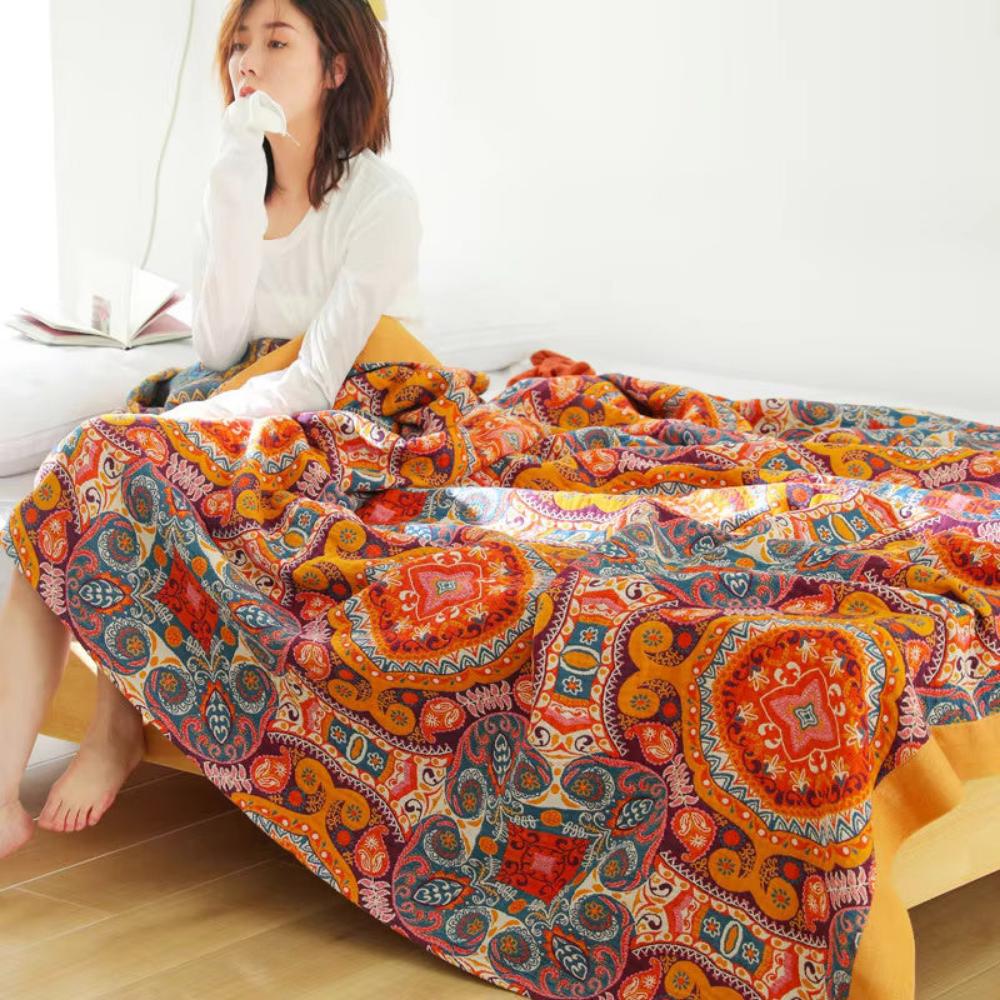 Reversible Cooling Throw – Boho Style for Bedroom or Living Room - view 7