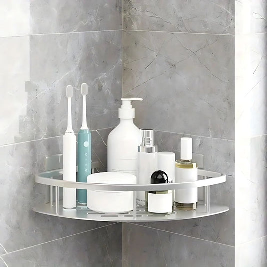 Bathroom Wall Shelf with Removable Hook - No-Drill Mounting - view 2