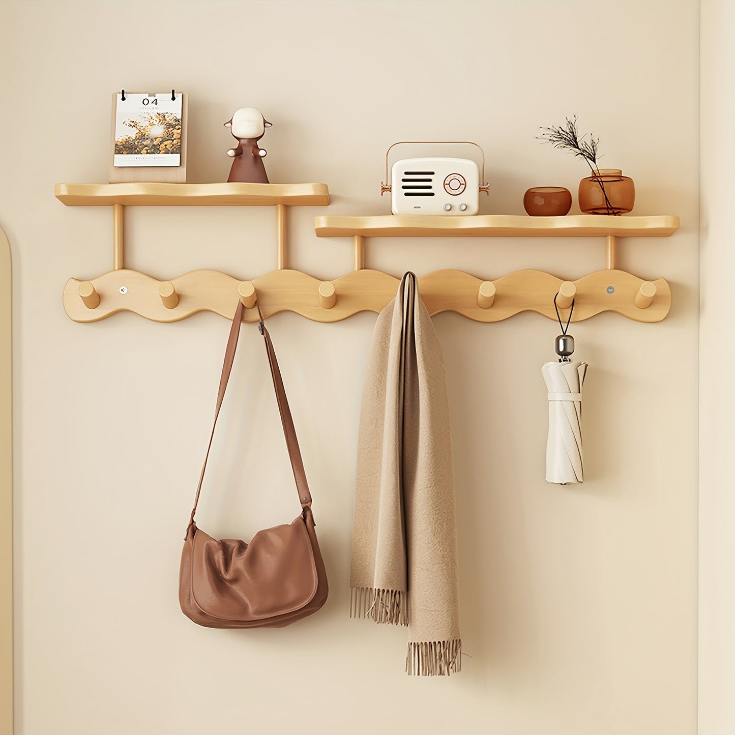 Wall-Mounted Coat Rack with 8 Shelves for Modern Spaces - view 9
