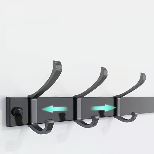 Black Wall-Mounted Clothes Rack – Minimalist Design for Any Room - view 2