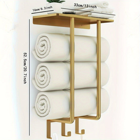 Towel Holder with Gold Accents for Modern Bathrooms - view 2
