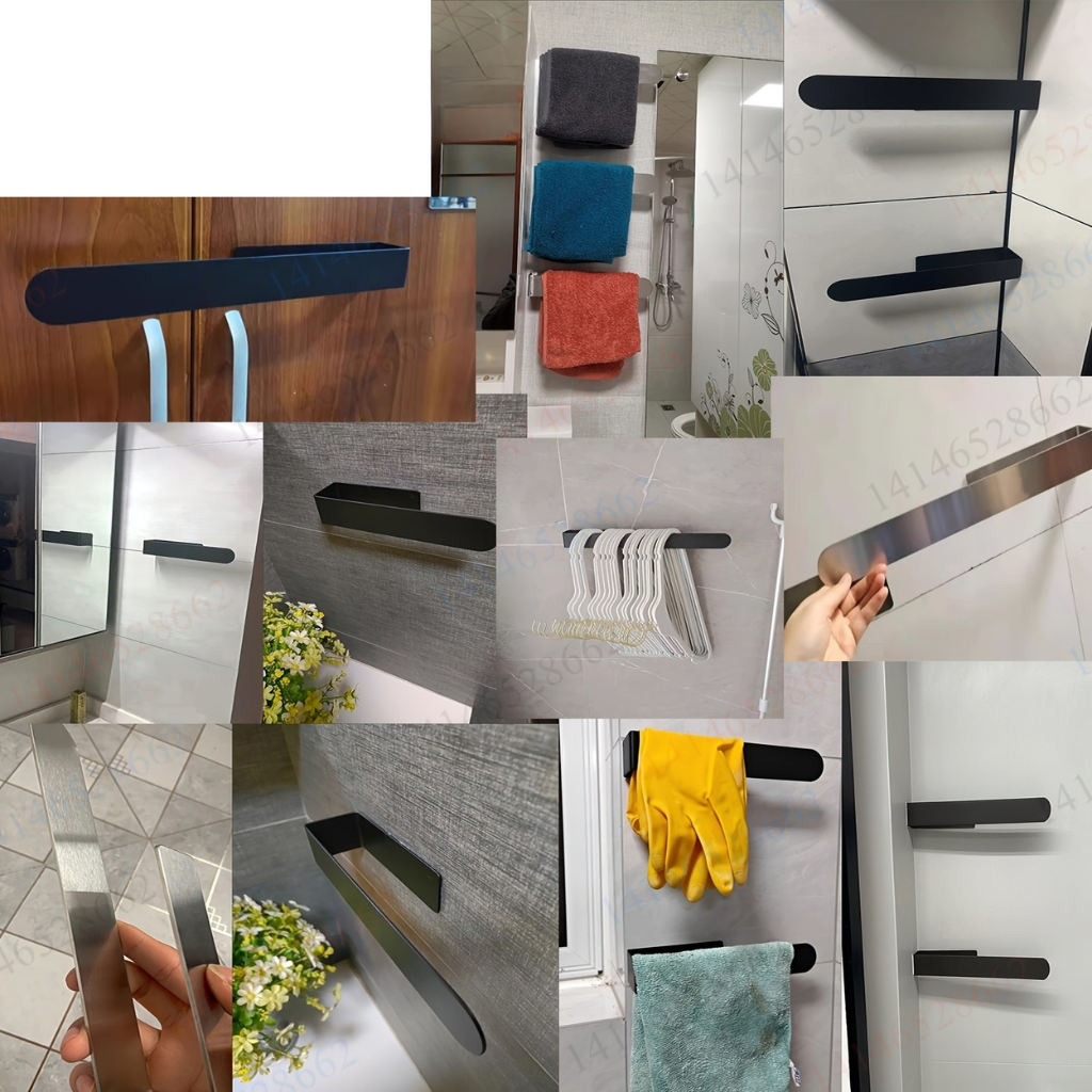 Minimalist Self-Adhesive Towel Holder for Bathroom or Kitchen - view 8