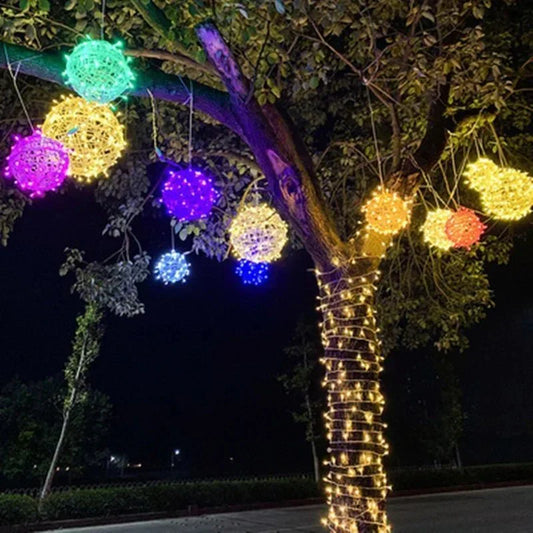 LED Woven-Pattern Ball Lights – Indoor and Outdoor Decorative Lighting - view 2