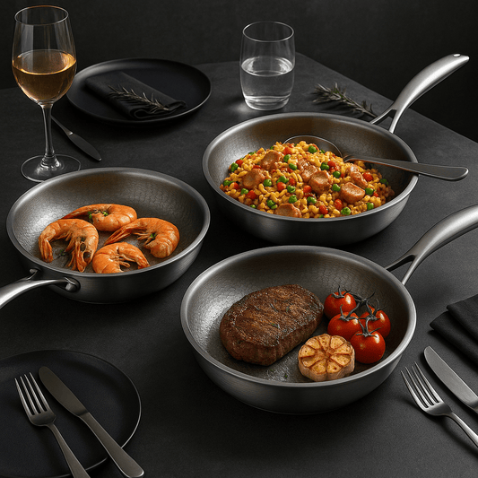 Hammered 28 cm Frying Pan - Induction, Gas, and Oven Safe - view 2