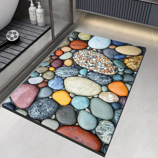 Fast-Drying Non-Slip Bath Mat - Modern Minimalist Design - view 2