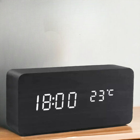 Alarm Clock with LED Display and Voice Control for Modern Decor - view 2