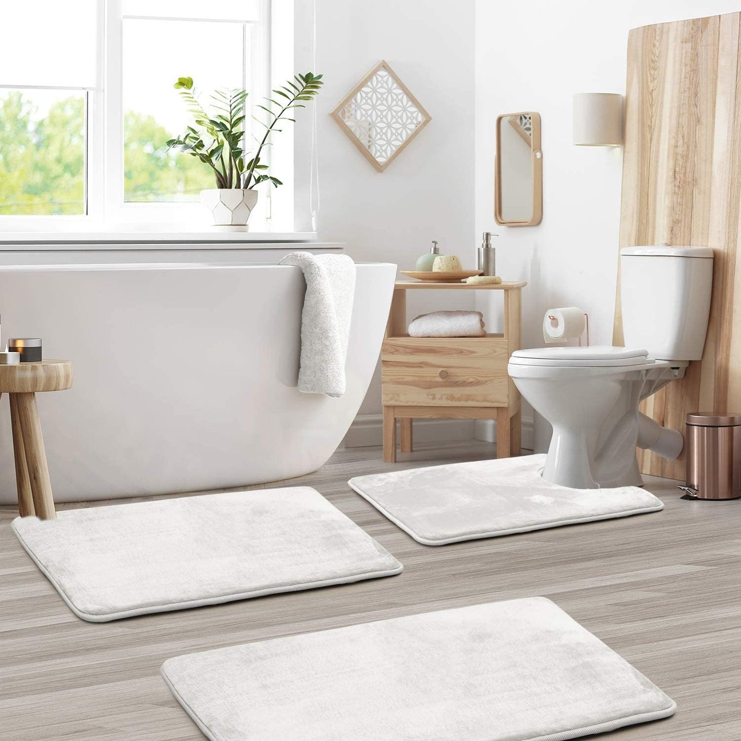 Soft Cushioned Bath Mat Set - Non-Slip Comfort for the Bathroom - view 7