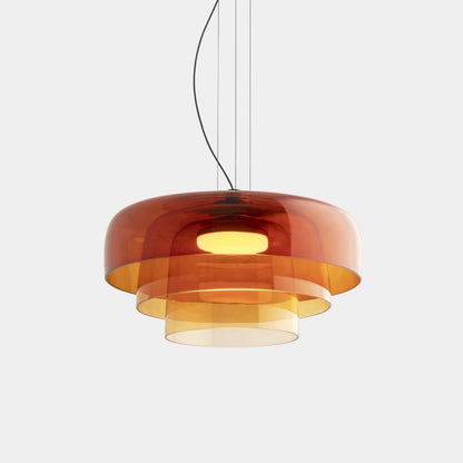 Layered Pendant Light – Modern Design in Orange, Green, Gray - view 27