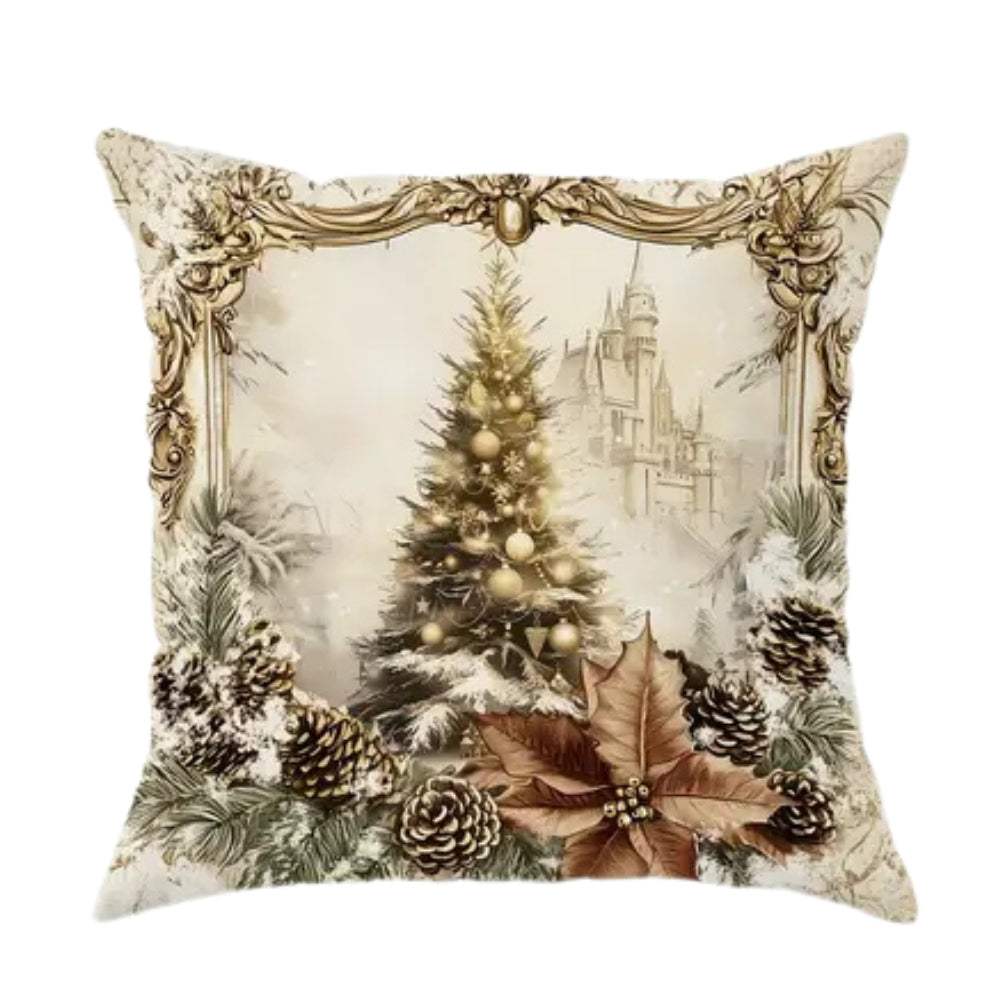 Jule Golden Velvet Cushion Cover with Vintage Design for Home Decor – view 3