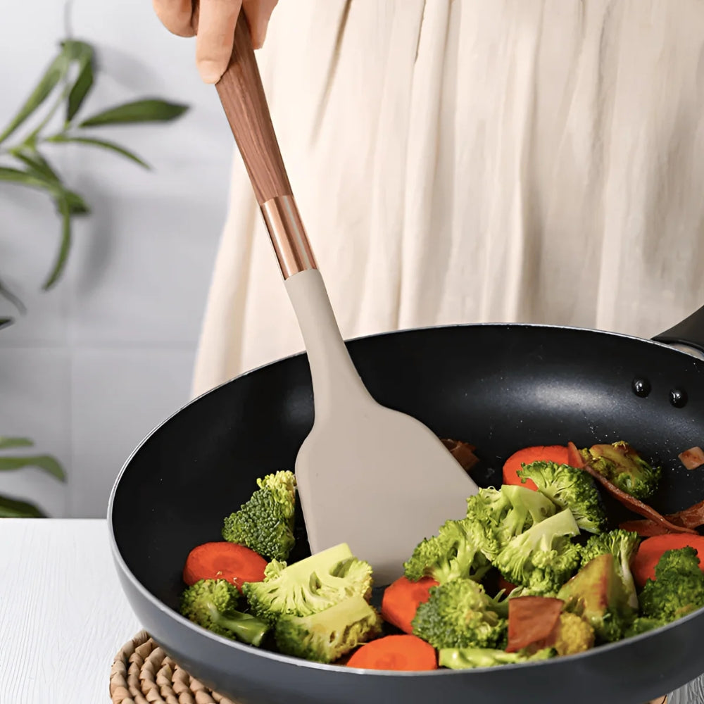 10-Piece Heat-Resistant Cooking Utensil Set with Ergonomic Handles - view 4