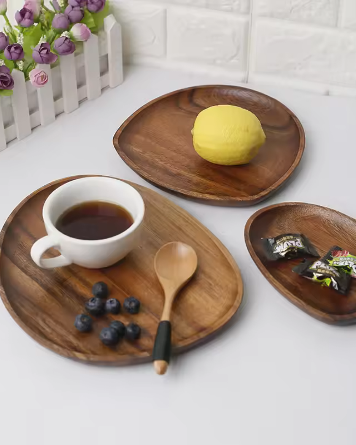 Rustic Serving Board Set in Natural Tones for Kitchen or Table - view 17
