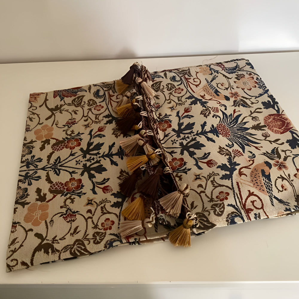 Vintage Jacquard Tablecloth - Flowers and Birds for Dining Table - view 10