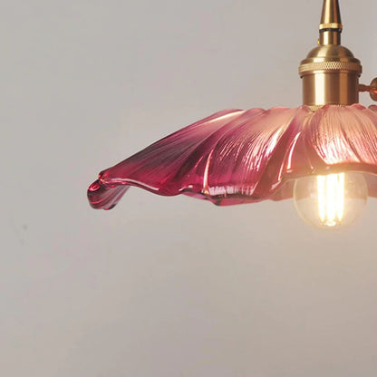 Deep Red Flower Pendant Lamp for Dining Table or Living Room - view 4