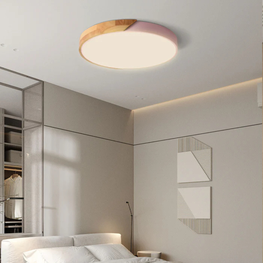 Scandinavian LED Ceiling Lamp – Warm Natural Look, Modern Style - view 6