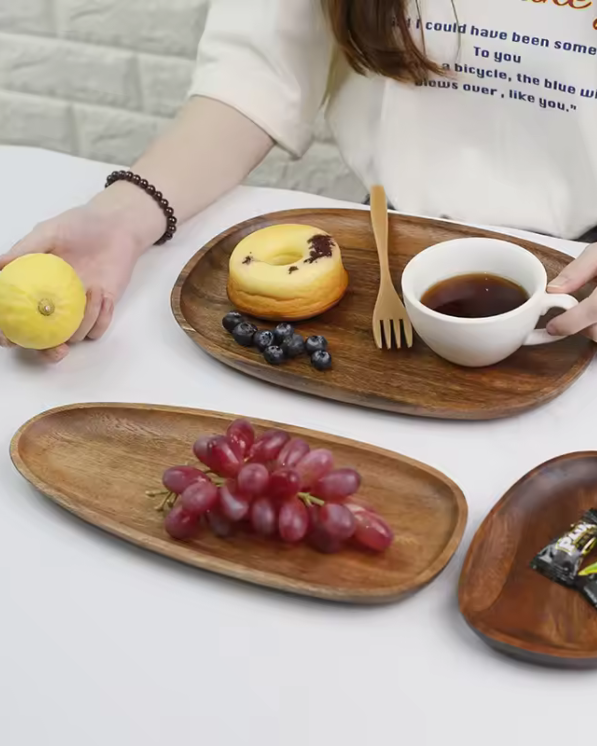 Rustic Serving Board Set in Natural Tones for Kitchen or Table - view 18