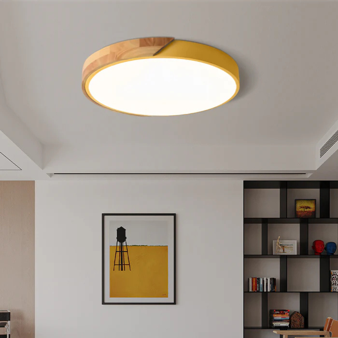 Scandinavian LED Ceiling Lamp – Warm Natural Look, Modern Style - view 5