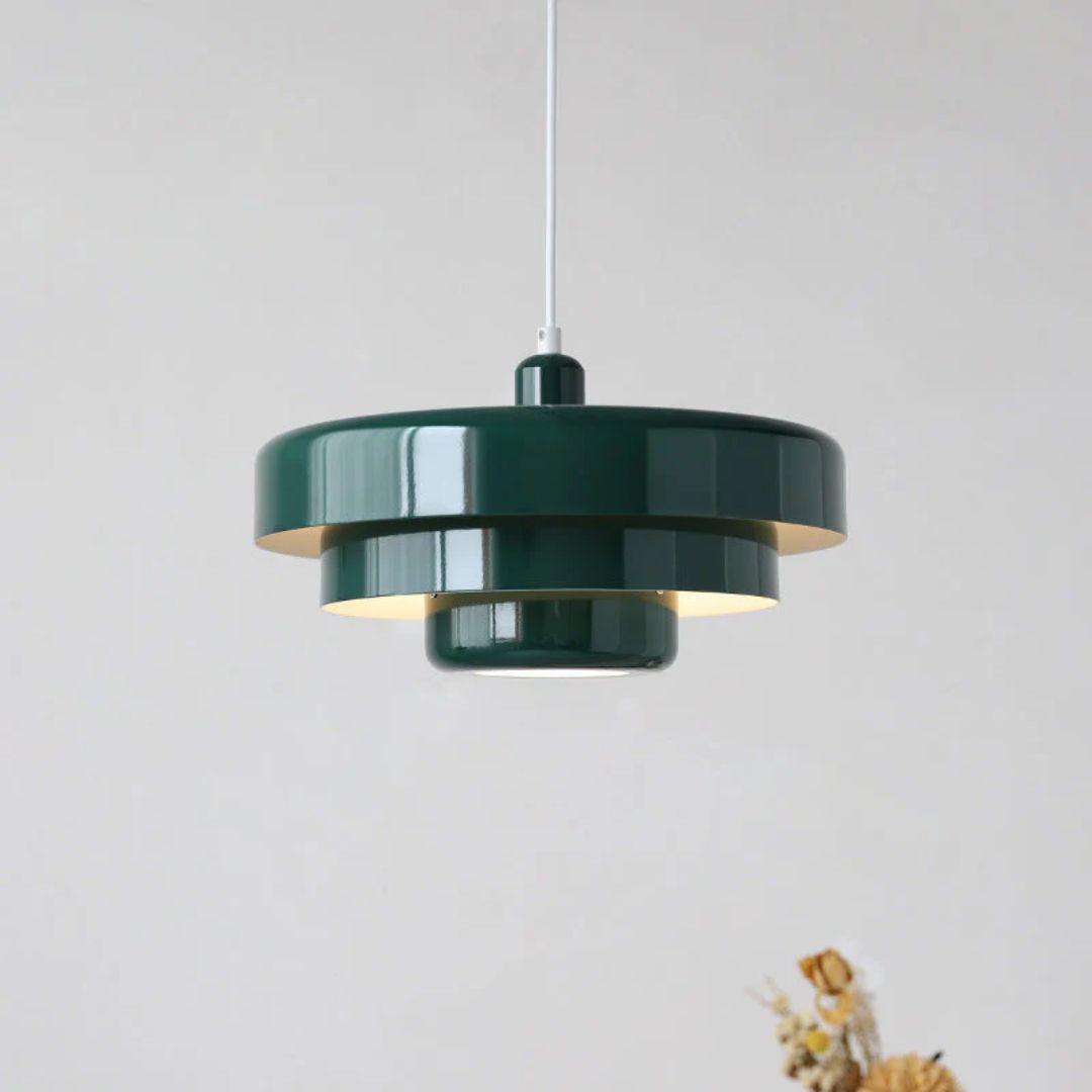 Layered Pendant Lamp in Green, Orange, or White for Dining Room - view 16