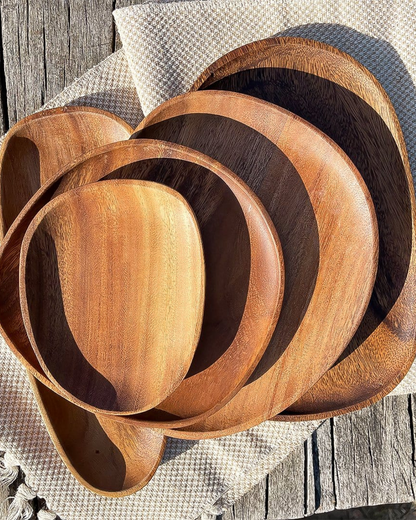 Rustic Serving Board Set in Natural Tones for Kitchen or Table - view 22