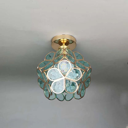 Gold Flower Ceiling Lamp for Bedroom or Hallway - view 7