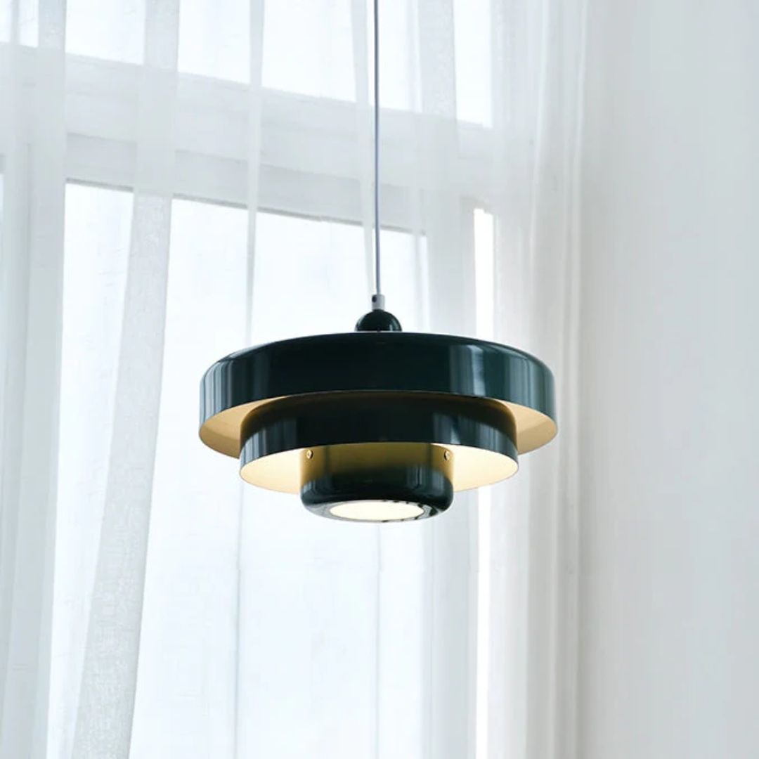 Layered Pendant Lamp in Green, Orange, or White for Dining Room - view 10