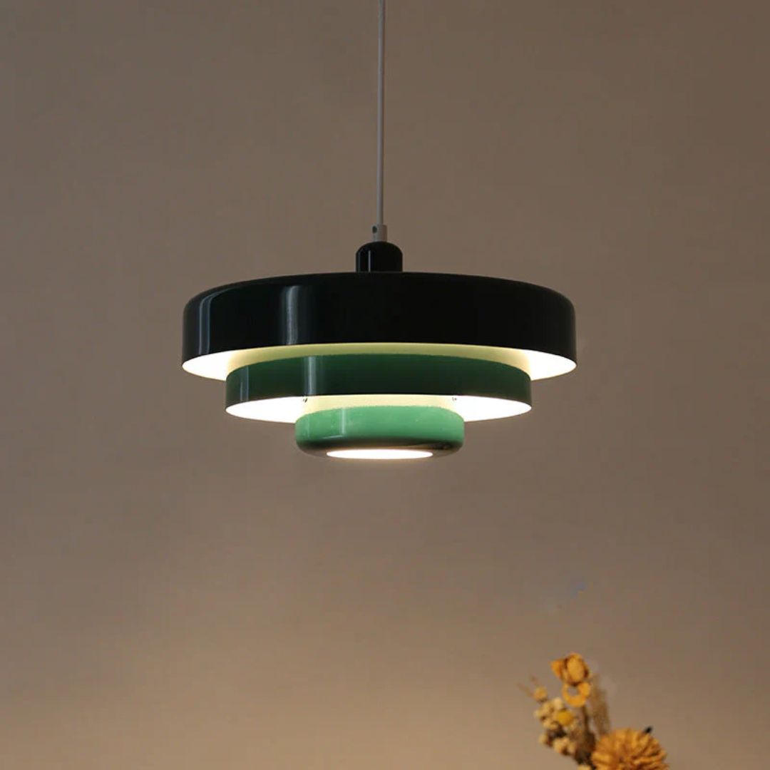 Layered Pendant Lamp in Green, Orange, or White for Dining Room - view 13