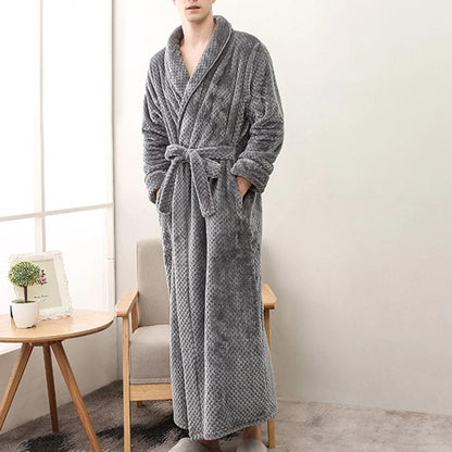 Soft Warm Unisex Bathrobe with Pockets for Home Relaxation - view 8