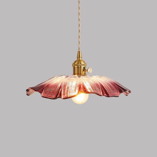 Deep Red Flower Pendant Lamp for Dining Table or Living Room - view 2
