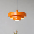 Layered Metal Pendant Lamp in Green, Orange, or White for Dining Room – view 2