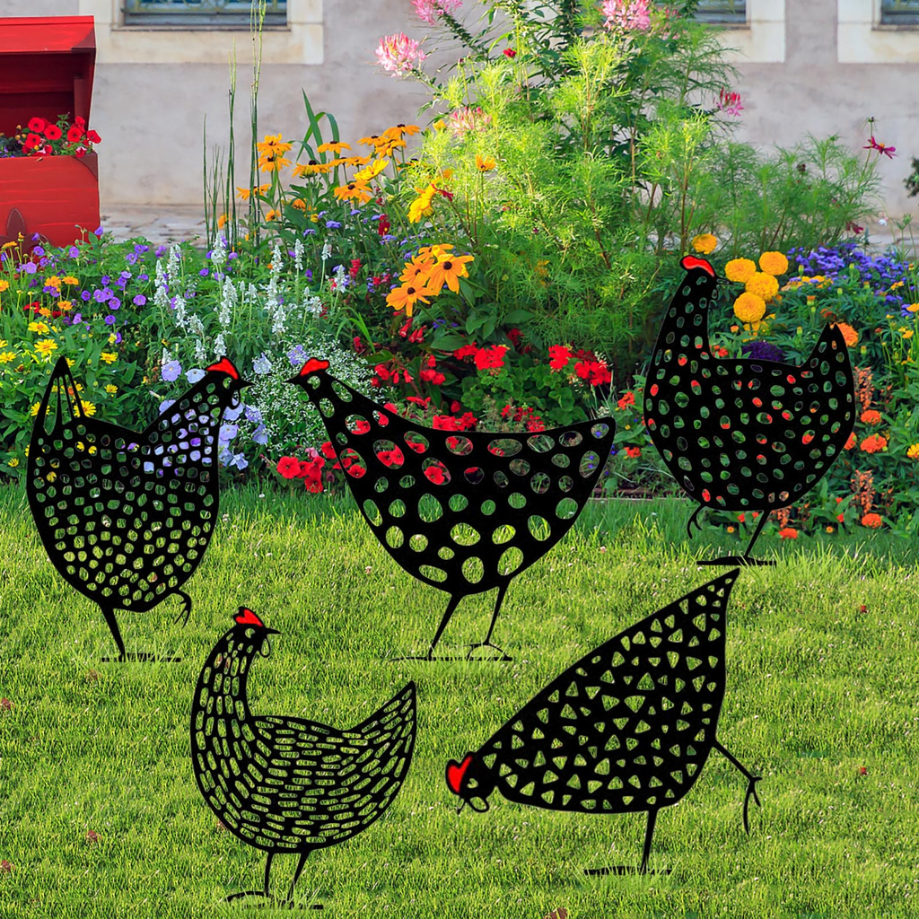 Stainless Steel Decorative Metal Chicken for Garden or Terrace