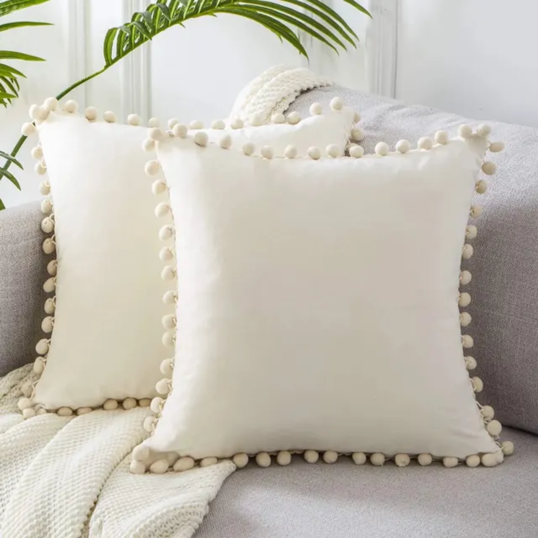 Beige Decorative Cushion - Scandinavian Style for Sofa or Bench - view 3