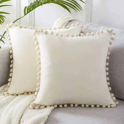 Beige Decorative Cushion - Scandinavian Style for Sofa or Bench - view 3