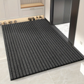 Durable Gray Polypropylene Door Mat for Outdoor Entryways