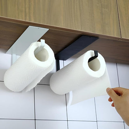 Adhesive Black Paper Towel Holder for Kitchen and Bathroom - view 4