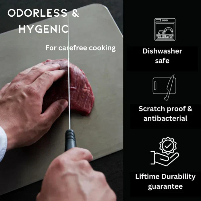 Silver Antibacterial Cutting Board, Knife-Friendly Design - view 7