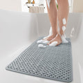 GripMaster Non-Slip White Bath Mat for Easy Maintenance in Bathroom