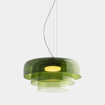 Layered Pendant Light – Modern Design in Orange, Green, Gray - view 22