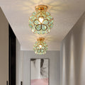 Loftlampe – Guldfarvet Akryl med Gennemsigtige Detaljer, Blomsterform til Soveværelse eller Gang – view 3