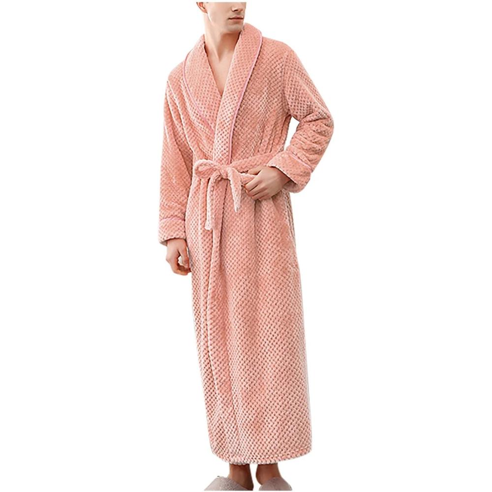 Soft Warm Unisex Bathrobe with Pockets for Home Relaxation - view 10