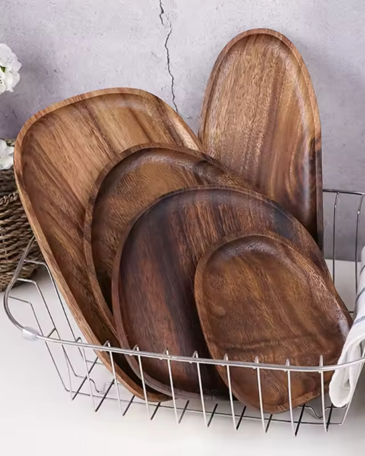 Rustic Serving Board Set in Natural Tones for Kitchen or Table - view 27