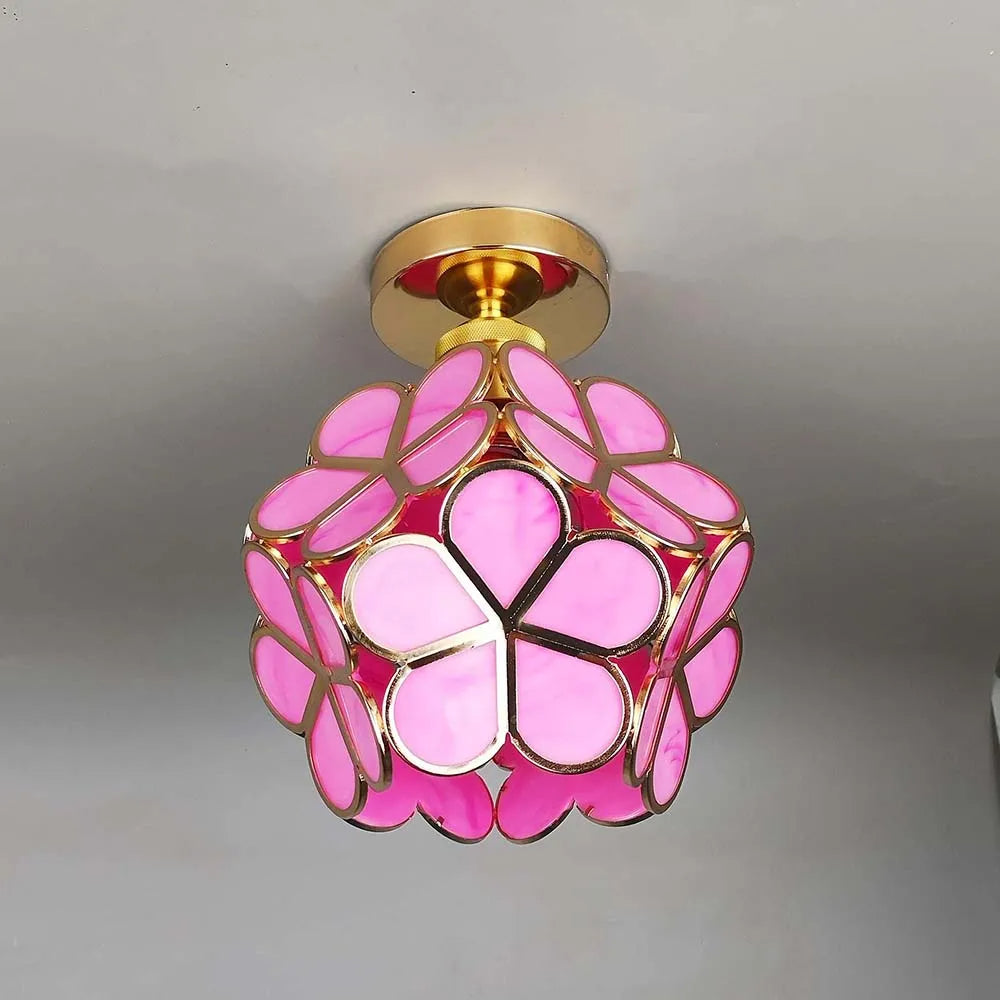 Gold Flower Ceiling Lamp for Bedroom or Hallway - view 12