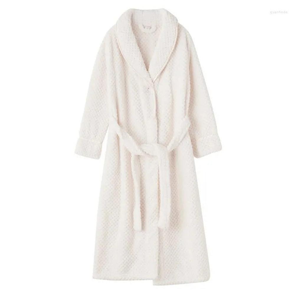 Soft Warm Unisex Bathrobe with Pockets for Home Relaxation - view 13