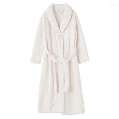 Soft Warm Unisex Bathrobe with Pockets for Home Relaxation - view 13