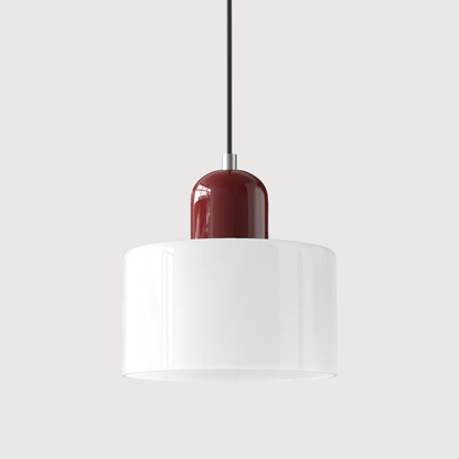 Retro Pendant Light in Dark Green and Orange, Adjustable Length - view 44