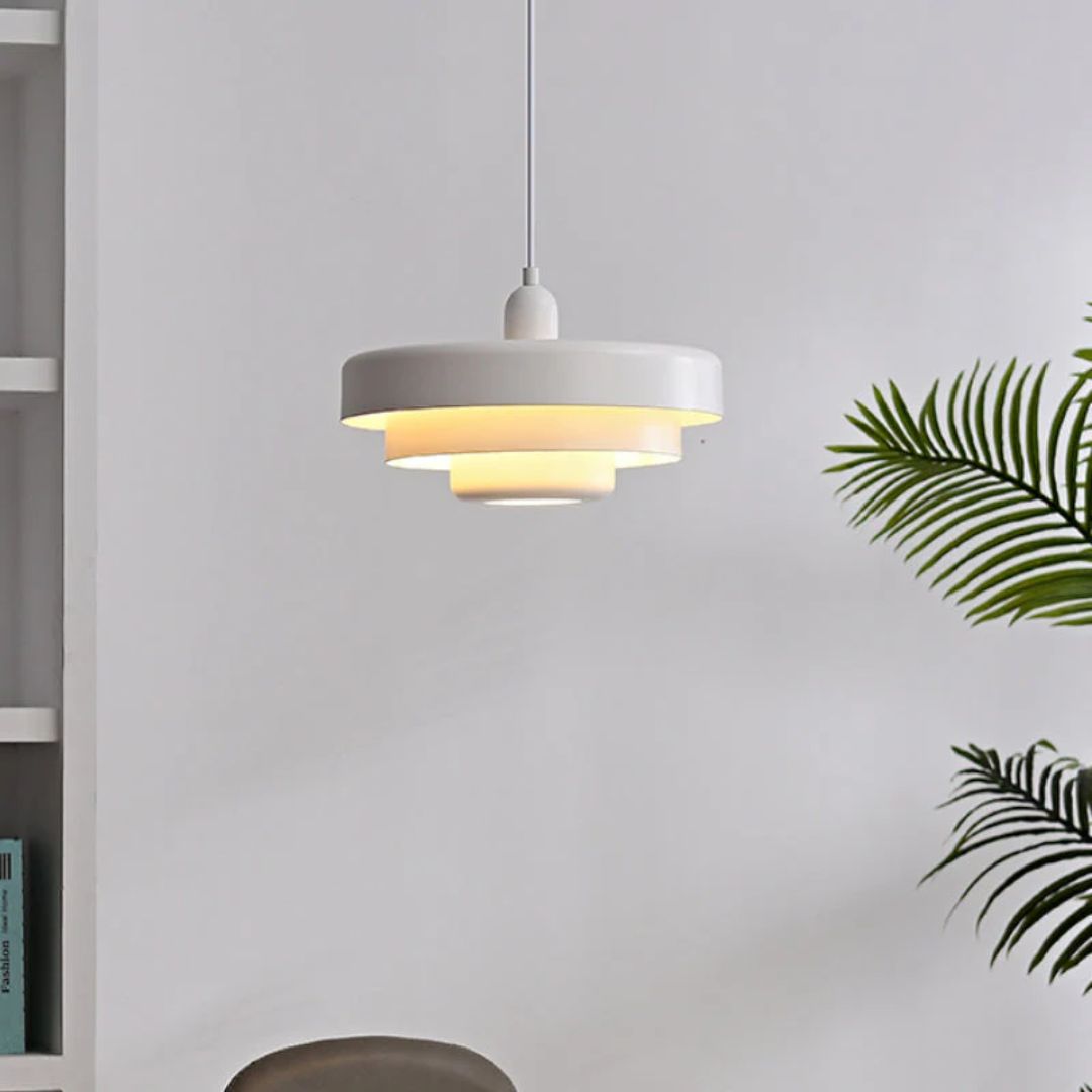 Layered Pendant Lamp in Green, Orange, or White for Dining Room - view 19