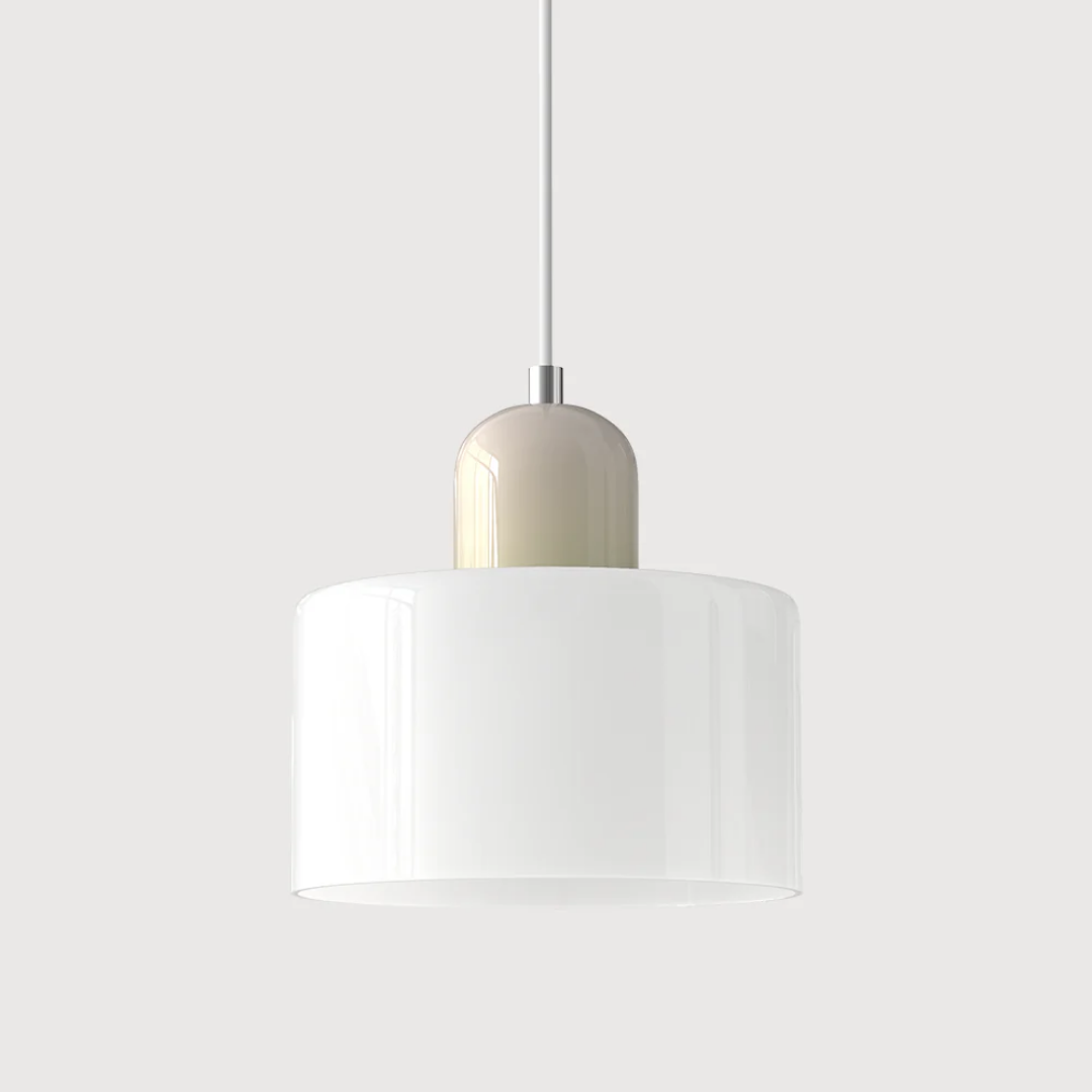 Retro Pendant Light in Dark Green and Orange, Adjustable Length - view 47