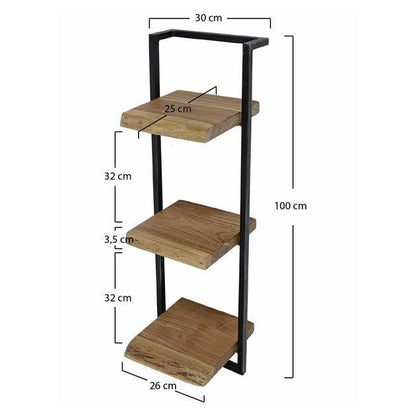 Vintage-Style Wall Shelf with Black Frame for Living Room - view 30