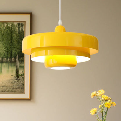 Layered Pendant Lamp in Green, Orange, or White for Dining Room - view 33