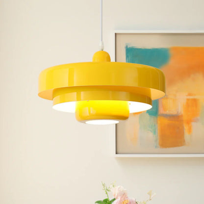 Layered Pendant Lamp in Green, Orange, or White for Dining Room - view 28
